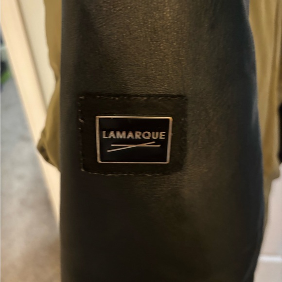 Lamarque Olive and Black Puffer Jacket - Picture 3 of 5